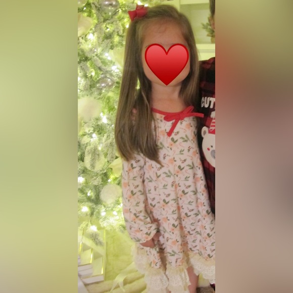 Love + Grow Girl's Pajama Gown Set Holiday Christmas Size 5Y EUC - Picture 3 of 9